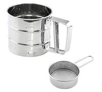 Acfthepiey Lot de 2 tamis à farine en acier inoxydable pour sucre glace
