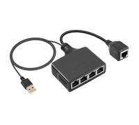 Acfthepiey Répartiteur Ethernet RJ45 de 1 à 4 Gigabit - Répartiteur de câble réseau 1000 Mbps - Haute vitesse - Répartiteur de réseau LAN - Facile à installer et à utiliser