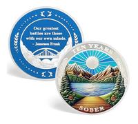 ACGZQY Pièce de Sobriété 10 Ans - Pièce de Sobriété Originale Sunlight Recovery Jetons AA Symbole de Récupération Cadeaux de Sobriété pour Alcooliques Anonymes