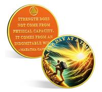 ACGZQY Puce de sobriété - Pièce de sobriété de randonnée de renouvellement Un jour à la fois Pièce et médaillon AA Puces sobres Jeton d'anniversaire de sobriété Cadeaux de sobriété Récupération des