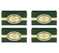 Ach Brito Lavanda Savon à la lavande - Lot de 4 (4 x 125 g) | Savon parfumé portugais classique pour mains et corps, idéal comme cadeau