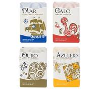 Ach Brito "Símbolos Lusitanos" - Lot de 4 (4 x 75 g = 300 g) : Mar, Azulejo, Ouro & Galo - Savon parfumé portugais pour les mains et le corps - Coffret cadeau