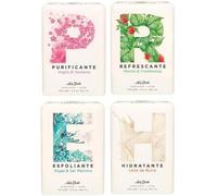 Ach Brito SPA Set de 4 Savon - Hydratant 100g | Exfoliant 100g | Rafraîchissant 100g | Nettoyant 100g