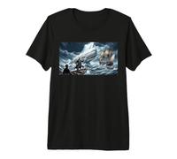 Achab Faces The White Whale Moby-Dick T-Shirt Haut de Gamme