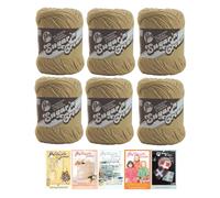 Achat en gros : Fil Lily Sugar'n Cream 100 % coton, unis et ombr s (lot de 6), laine peign e moyenne n 4, plus 5 motifs Lily (Jute 00082)
