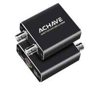 ACHAVE Convertisseur AHD/TVI/CVI/CVBS vers HDMI, adaptateur BNC vers HDMI, métal noir, résolution 720p/1080p, support vidéo multi-format pour 3MP/4MP/5MP/8MP, sortie boucle, système de surveillance de