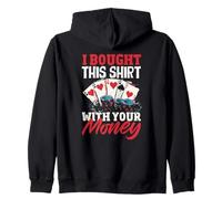 Acheté ceci avec Votre Argent Poker Cards Casino Sweat à Capuche