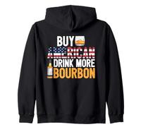 Acheter American Drink More Bourbon Funny Whiskey Drinking Sweat à Capuche