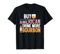 Acheter American Drink More Bourbon Funny Whiskey Drinking T-Shirt