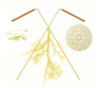Acheter Kit de Détecteur en Cuivre 99,9% avec 1 Pendule en Cuivre - Baguettes de Divination avec Boîte, Chasse aux Fantômes, Divination de l'Eau, Chasse aux Esprits, Trouver l'Énergie ou les Objets Ca