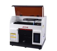 ACHI Imprimante UV A4 L800 à plat Cylindrique LED Rotation Automatique Écran Tactile pour Cuir, Cartes d'identité, Étuis de téléphone, Verre, Métal
