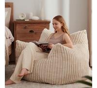 Achicsofar Pouf géant pour adultes et adolescents, grand pouf avec rembourrage, confortable et pelucheux, avec accoudoirs pour chambre à coucher, salon, lecture