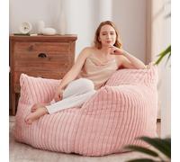 Achicsofar Pouf géant pour adultes et adolescents, grand pouf avec rembourrage, confortable et pelucheux, avec accoudoirs pour chambre à coucher, salon, lecture