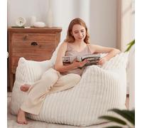 Achicsofar Pouf géant pour adultes et adolescents, grand pouf avec rembourrage, confortable et pelucheux, avec accoudoirs pour chambre à coucher, salon, lecture