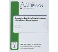 Achieve for Practice of Statistics in the Life Sciences, Digital Update (1-Term Access)