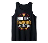 Achievement Building Coach Sport Champions Since Day One Débardeur