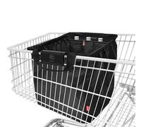 achilles Sac pour Chariot de Courses, Pliable avec Compartiment réfrigérant et Compartiments pour Bouteilles, Sac de Courses pour Tous Les Chariots de Courses Standard, Noir, 54x35x39 cm