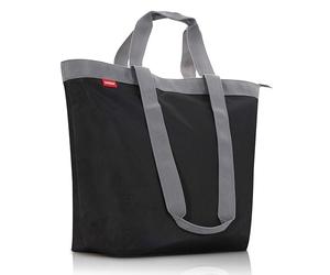 achilles sac shopping, sac fourre-tout en polyester avec zip, lavable et réutilisable pour le shopping, le sport, la piscine, la plage, 51 cm x 20 cm x 40 cm (noir)