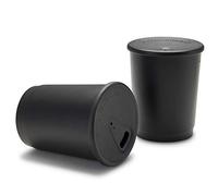 achilles Tasse à café à emporter avec Couvercle, Lot de 4, réutilisable, testé LFGB, va au Lave-Vaisselle, mug Noir, Couvercle Noir, 330 ML
