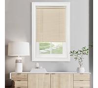 Achim Home Decor Mini Store sans Fil filtrant la lumière - 117 cm de Largeur, 122 cm de Longueur, Taille des Lattes de 2,5 cm - en albâtre - Stores de fenêtre horizontaux GII sans Fil pour intérieur