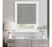 Achim Home Decor Mini Store sans Fil filtrant la lumière - 66 cm de Large, 162 cm de Long, Taille des Lattes de 2,5 cm - Gris - Stores de fenêtre horizontaux sans Fil GII Morningstar pour intérieur