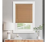 Achim Home Decor Mini Store sans Fil filtrant la lumière - 81,3 cm de Large, 162,6 cm de Long, Taille des Lattes de 2,5 cm - Ton de Bois - Stores de fenêtre horizontaux GII sans Fil pour intérieur