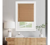 Achim Home Decor Mini Store sans Fil filtrant la lumière - 86,4 cm de Large, 162,6 cm de Long, Taille des Lattes de 2,5 cm - Ton de Bois - Stores de fenêtre horizontaux GII sans Fil pour intérieur