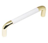 Achim Home Furnishings 764-HDL-24 Lot de 6 poignées en laiton et plastique blanc