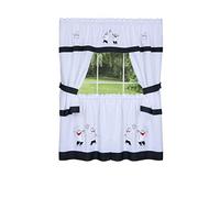 Achim Home Furnishings - Topper Cottage décoré Gourmet avec Swaggers pour les fenêtres - 58 "x 36"