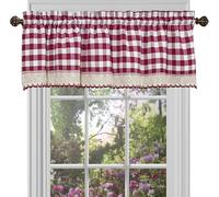 Achim Home Furnishings Tour de lit Buffalo Check - 147,7 x 35,6 cm - Bordeaux