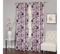 Achim Home Furnishings Tranquil Lined Grommet Window Curtain Panel 50"x63" Rougeur
