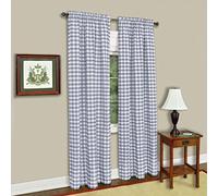 Achim (Weser) Home Furnishings Buffalo Check Rideau de fenêtre, Gris, Panel 42" x 63"