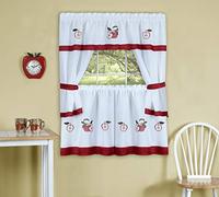 Achim (Weser Home Furnishings Gala à Motif Cottage avec Ensemble de Tier Paire, 58 par 91,4 cm, Rouge