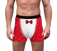 Achimlt Calecon Noël Homme Drôles Impression 3D Boxer Noël Slips Boxeurs Moche Christmas Motif Vacances Nouveauté Shorts Caleçons sous-vêtements Drole bâillon Cadeau Caleçon de Nouveauté Personnalisé