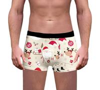 Achimlt Calecon Noël Homme Drôles Impression 3D Boxer Noël Slips Boxeurs Moche Christmas Motif Vacances Nouveauté Shorts Caleçons sous-vêtements Drole bâillon Cadeau Caleçon de Nouveauté Personnalisé
