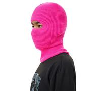 Achlibe Cagoule de ski en tricot 1 trou pour sports de plein air d'hiver, rose rouge, Taille unique