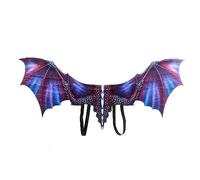 Achlibe Costume d'Halloween effrayant pour adulte avec ailes de dragon - Cape non tissée pour cosplay, fête, A-bleu violet, taille unique