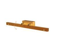ACHNC Lampe de Miroir Salle de Bain LED, Applique Murale en Bois 60CM, Éclairage Maquillage 90° Réglable pour Armoire, Coiffeuse, Toilette, Chambre