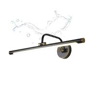 ACHNC LED Lampe De Miroir Salle De Bain Vintage,Lampe pour Miroir Cosmétique H65 Laiton Lampe De Maquillage Rétro,Applique Murale pour Miroir Coiffeuse Table Chambre,4000K Blanc Neutre,Noir,58CM/12W