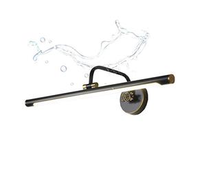 ACHNC LED Lampe De Miroir Salle De Bain Vintage,Lampe pour Miroir Cosmétique H65 Laiton Lampe De Maquillage Rétro,Applique Murale pour Miroir Coiffeuse Table Chambre,4000K Blanc Neutre,Noir,58CM/12W