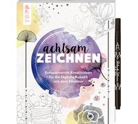 Achtsam zeichnen. Kreativbuch zum Reinzeichnen inkl. Fineliner!: Entspannende Inspiration für die kreative Auszeit mit dem Fineliner