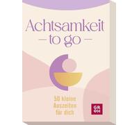 Achtsamkeit to go: 50 kleine Auszeiten für dich | Achtsamkeitskarten-Box mit 50 Anregungen und Impulse, um den Alltag achtsamer und bewusster zu gestalten
