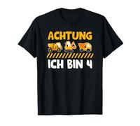 Achtung ich bin 4 - Baustelle Kinder, Pellgerfahrer Junge T-Shirt