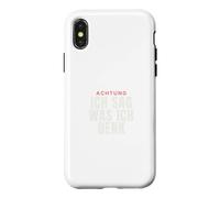 Achtung ich Sag Was ich Denk Statement Drole Allemand Coque pour iPhone X/XS