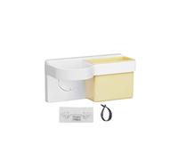 ACHVAC Étagères rustiques Porte-sèche-Cheveux Accessoires Auto Adhésif Punch Free Sauvegarder Space Anti-Scratch Murale de Protection Décor Home Durable (Color : Yellow)