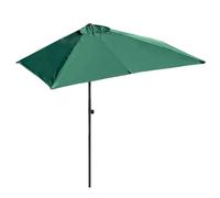 ACHZYFT Parasol De Patio Demi-Rectangulaire Réglable 250x130cm Avec Système De Levage, Parasol De Jardin Inclinable Contre Le Mur, Parasol De Protection Solaire Pour Balcon, Terrasse Et Jardin(Green)