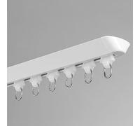 ACHZYFT Tringle à Rideaux Ultra-Mince pour Plafond, Connecteurs d'angle, Rail De Rideau pour Séparation De Pièces, Tringle à Rideaux en Aluminium en Forme De V, Livré avec(Size:1.3M,Color:Blanc)