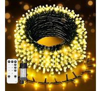 ACICILI Guirlande Lumineuse Extérieure 20M 200LED, IP44 Étanche avec Télécommande et Mémoire, 8 Modes et Minuterie, Blanc Chaud pour Jardin Mariage Noël Fêtes