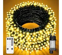 ACICILI Guirlande Lumineuse Extérieure 40M 400LED, IP44 Étanche avec Télécommande et Mémoire, 8 Modes et Minuterie, Blanc Chaud pour Jardin Mariage Noël Fêtes