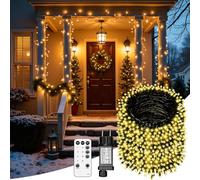 ACICILI Guirlande Lumineuse Extérieure 80M 800LED, IP44 Étanche avec Télécommande et Mémoire, 8 Modes et Minuterie, Blanc Chaud pour Jardin Mariage Noël Fêtes